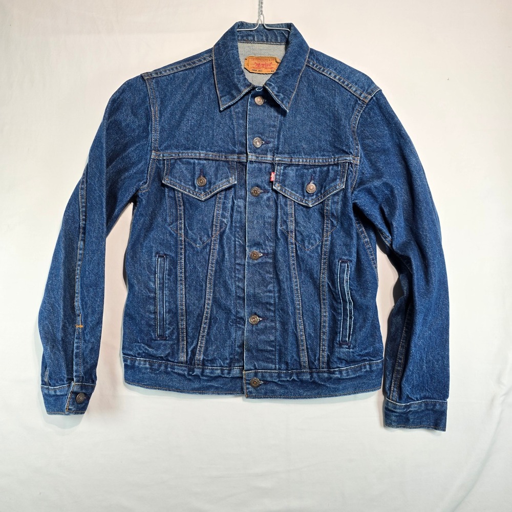 Vintage Levis 70506 0216 Denim Trucker Jacket Mens 38R Blue Made in USA 4-Pocket